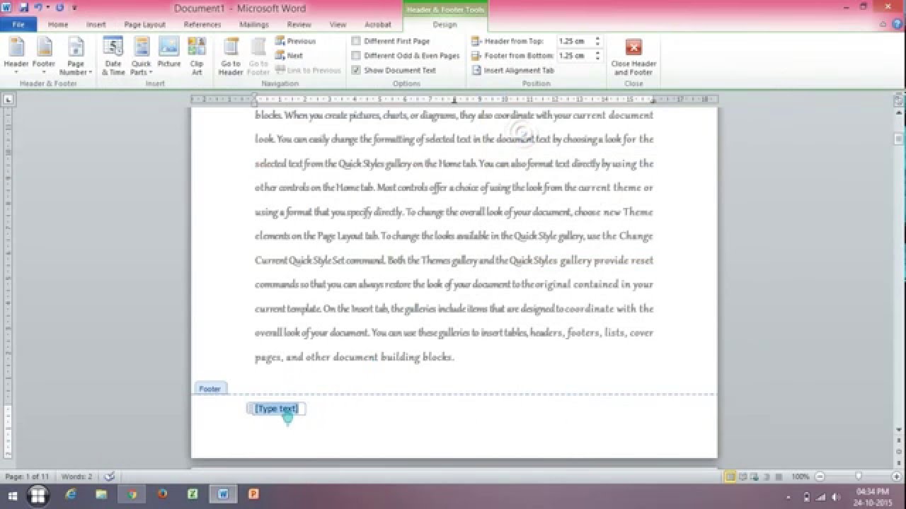 microsoft word collapsible header